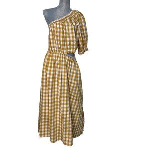 Who What Wear Fall Boho Gingham off shoulder maxi dress size XL